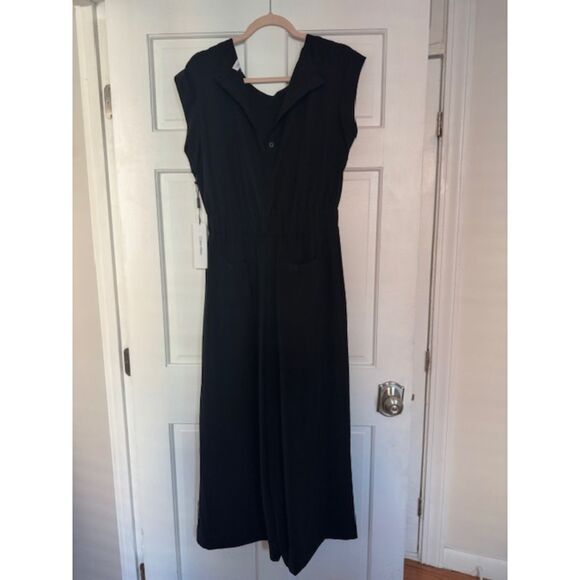 NWT Calvin Klein Wide Leg Jumpsuit, Black, Size 10 - Picture 3 of 10